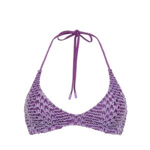 Triangl Cora Monty Purple Crochet Top